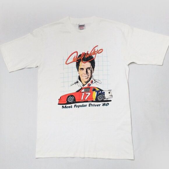 Vintage NASCAR Darrell Waltrip BILLIE EILISH T-Shirt #17 Most Popular Driver '89 - Picture 8 of 9